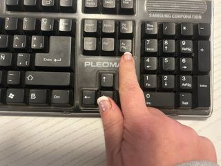 Teclado Samsung Corporation Pleomax Gris y Negro