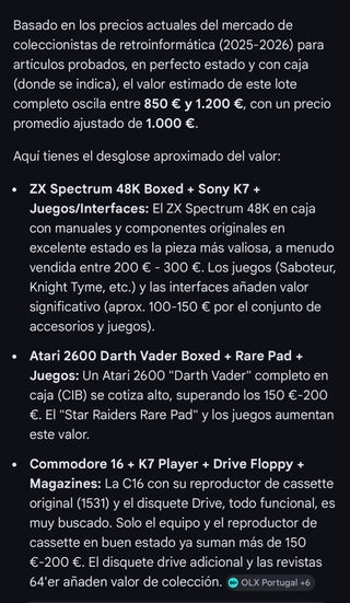 Atari 2600 D. Vader + ZX Spectrum + Commodore 16