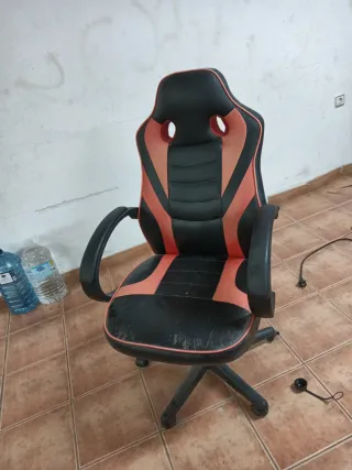 Silla Gamer Negra y Naranja