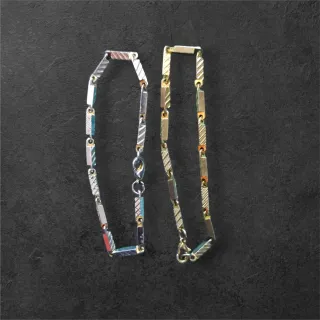 Pulseras plateada y dorada