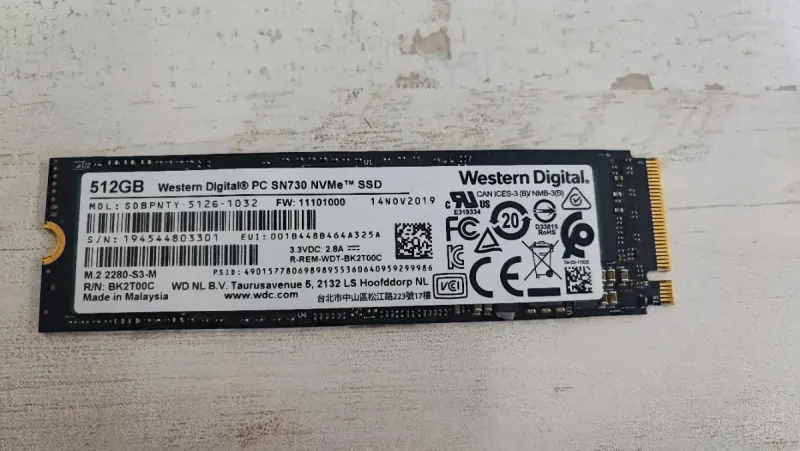 SSD NVMe Western Digital SN730 512GB