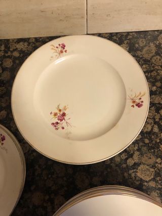Platos de cerámica antiguos. Royal China Vigo
