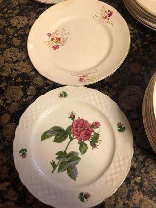 Platos de cerámica antiguos. Royal China Vigo