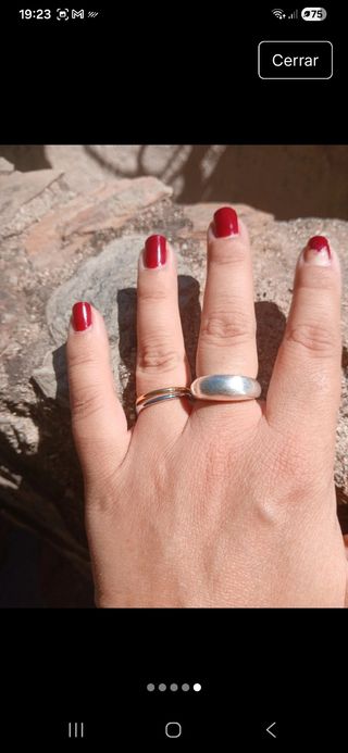 Anillo de plata maciza