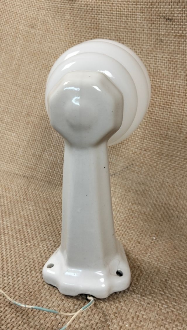 Aplique Pared Cerámica Cristal Opalina Vintage