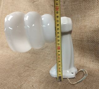 Aplique Pared Cerámica Cristal Opalina Vintage