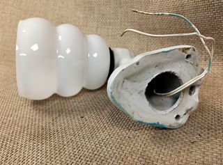 Aplique Pared Cerámica Cristal Opalina Vintage