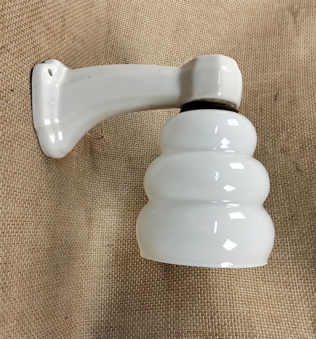 Aplique Pared Cerámica Cristal Opalina Vintage