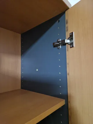 Armario de oficina madera y gris