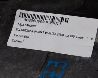 Volkswagen 95011 caja ezg passat berlina (3b3) 1.8