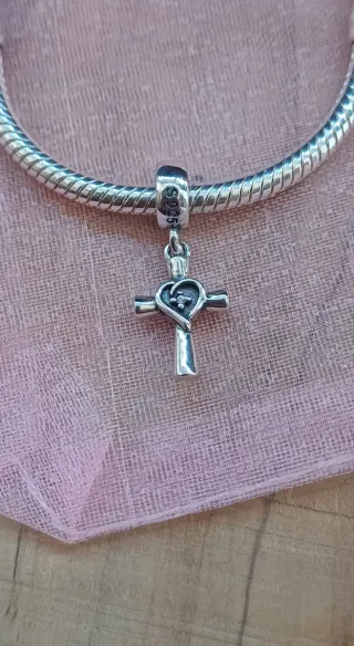 Charm Colgante - Cruz Corazón