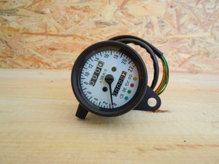 Velocímetro Moto Negro Mat Vintage Cafe Racer Brat