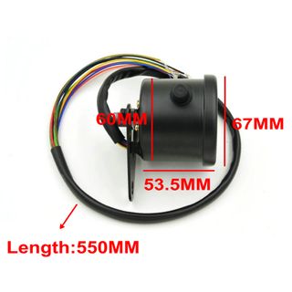 Velocímetro Moto Negro Mat Vintage Cafe Racer Brat