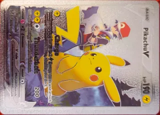 Carta Pokémon Pikachu V Plata