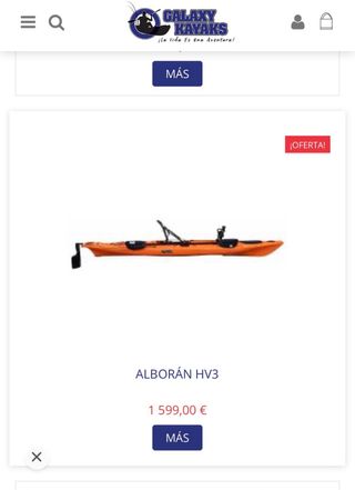 Kayak pesca autovaciable alboran hv3