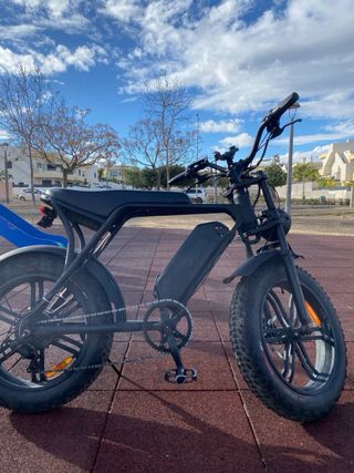 Bicicleta Eléctrica Retro Negra