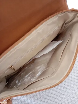 Bolso de mano tricolor