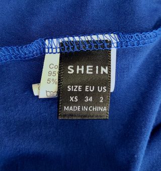 Vestito dritto blu Shein