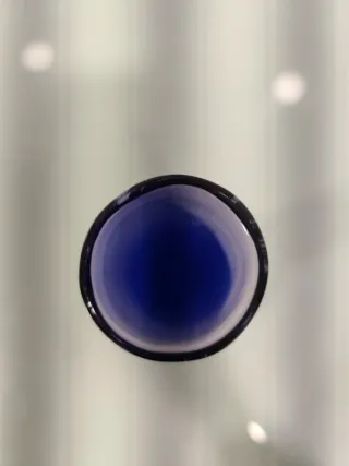 Jarrón Murano Azul y Blanco Vidrio