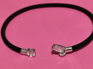 Pulsera Eklat Tous en Acero,Oro Blanco y Topacios