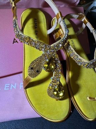 Sandali Alma en Pena 39 Oro e Giallo
