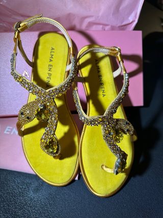 Sandali Alma en Pena 39 Oro e Giallo