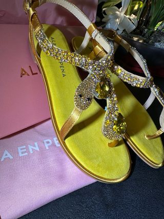 Sandali Alma en Pena 39 Oro e Giallo