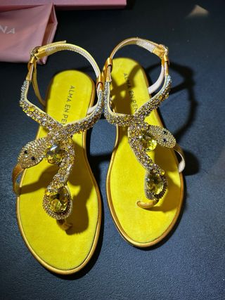 Sandali Alma en Pena 39 Oro e Giallo