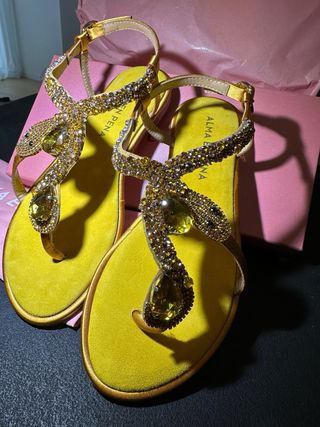 Sandali Alma en Pena 39 Oro e Giallo