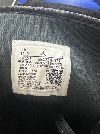 Nike Jordan 1 Mid Nero Blu 45.5