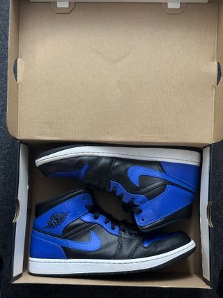 Nike Jordan 1 Mid Nero Blu 45.5