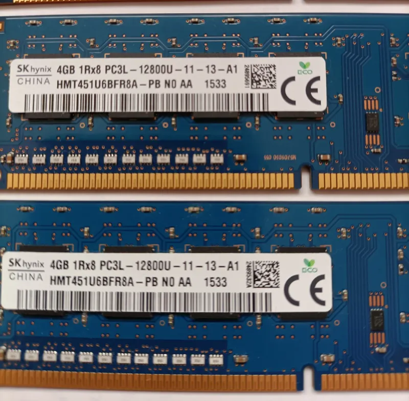 16Gb.4x SK hynix 4GB DDR3 PC3L-12800U Memorias RAM afbeelding 3