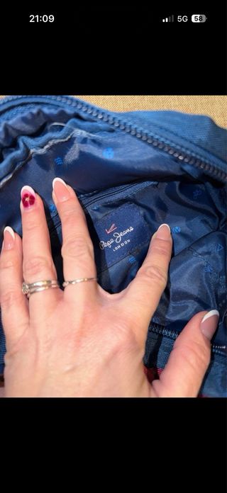 Bolso Pepe Jeans azul y rojo