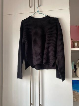 Jersey negro tejido talla única