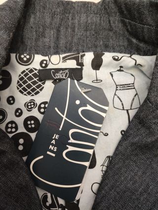 Blazer Jeans Cantão Azul - Novo