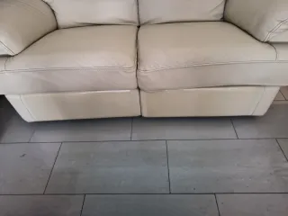 Sofá relax 2 Plazas Piel Beige