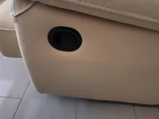 Sofá relax 2 Plazas Piel Beige