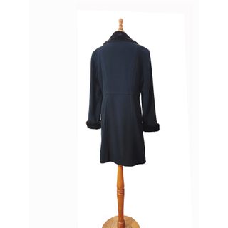 Tara Jarmon/ Abrigo de paño de lana negro 42