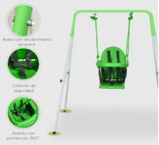 Columpio Infantil Outsunny 6-36 Meses