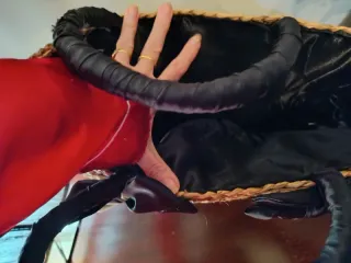 Bolso Capazo Kbas Paja Maíz Lazos Negros