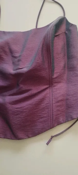 Corpiño de tirantes satinado morado