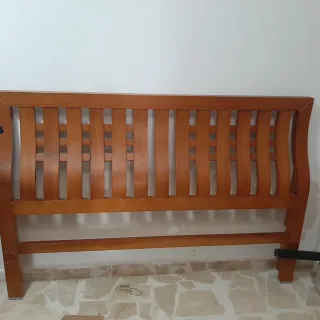 Cabecero de cama 135cm madera color miel