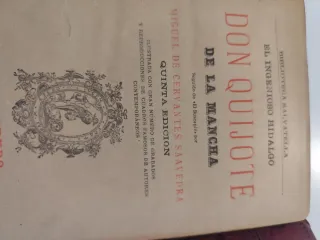 Don Quijote de la Mancha año 1895 dos tomos primer