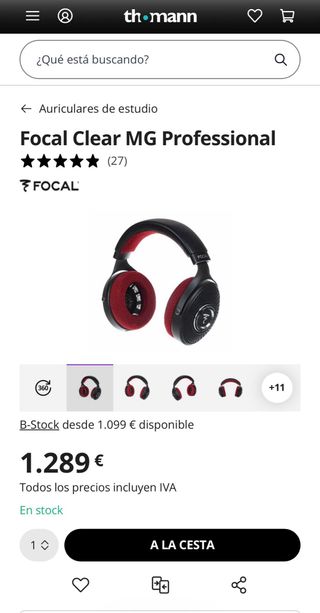 Focal Clear MG Professional NUEVOS