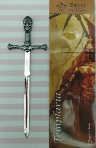 NOVEDAD! ABRECARTAS ESPADA "CALAVERA TEMPLARIA"