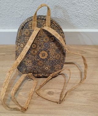 Mochila Corcho Estampado Azulejo