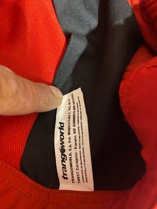 Pantalón Trango World Negro/Rojo talla xxl