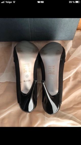 Sandalias Roberto Botella Tacón Joya Negras