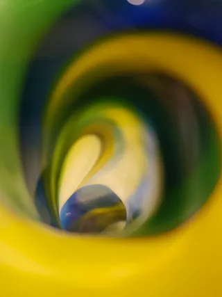 Jarrón Murano Vidrio Flor Colores