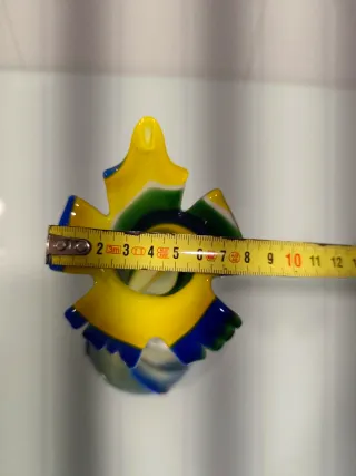 Jarrón Murano Vidrio Flor Colores